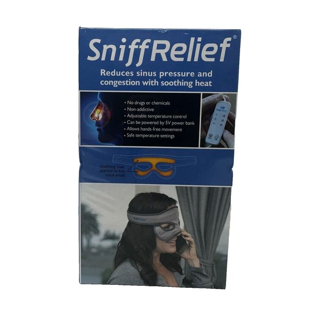 Sniff Relief Sinus Pressure Relieving Heated Mask - Gray