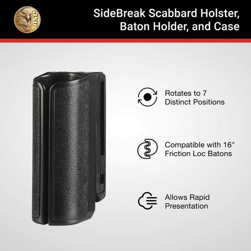ASP, Inc. SideBreak Scabbard F-Series Baton Self-Defense Stick, Expandable Baton Self-Defense Pocket Scabbard, Baton Scabbard for Collapsible Batons for Self-Defense, Extendable Staff Holder