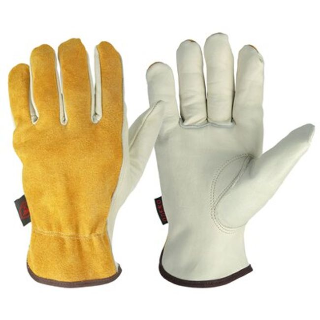 OZERO Leather Work Gloves Flex Grip Tough  