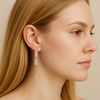 Sterling Silver Pull Through Threader Infinity Eternity Link Circle Earrings