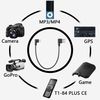 CERRXIAN 9Inch Mini USB Cable Combo Mini USB Left Angle to USB Type A 2.0 Right Angle Male Data Sync and Charge Cable (Black)(2-Pack) RL
