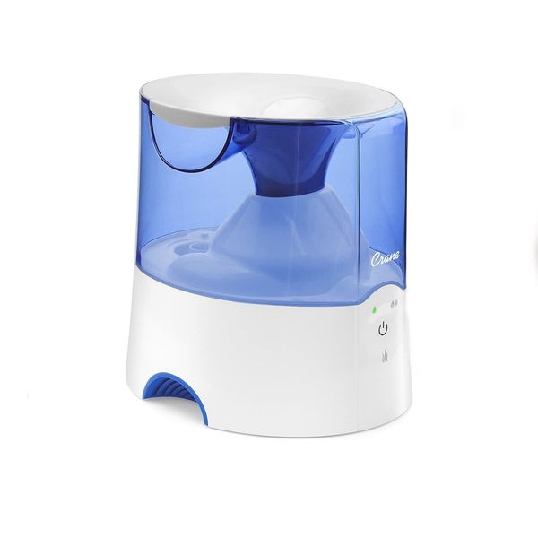 Crane 0.5 Gal. Warm Mist Humidifier, 2 Speed Settings, Medicine Cup