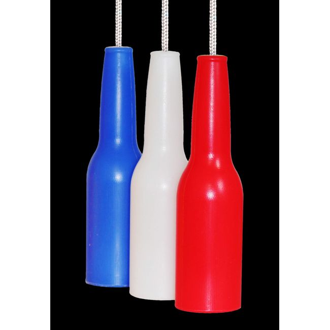 Do-All Outdoors Reusable Bottle Shooting Targets, All Calibers, Pack of 3, Multicolor, 9" X 9" X 2.5", Red/White/Blue