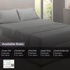 Deep Fitted Bed Sheets Easy-Care Non-Iron Percale 10'' / 25CM Fitted Sheet, King - Silver