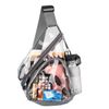 HULISEN Clear Sling Bag, Clear Bag Stadium Approved, Transparent Shoulder Crossbody Backpack Chest Casual Daypack