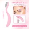 Mabor 4 Pcs Eyelash Separator Comb Tool Eyelash Comb Folding Eye lash Brush Separator Combs for Eye lash Makeup Brush