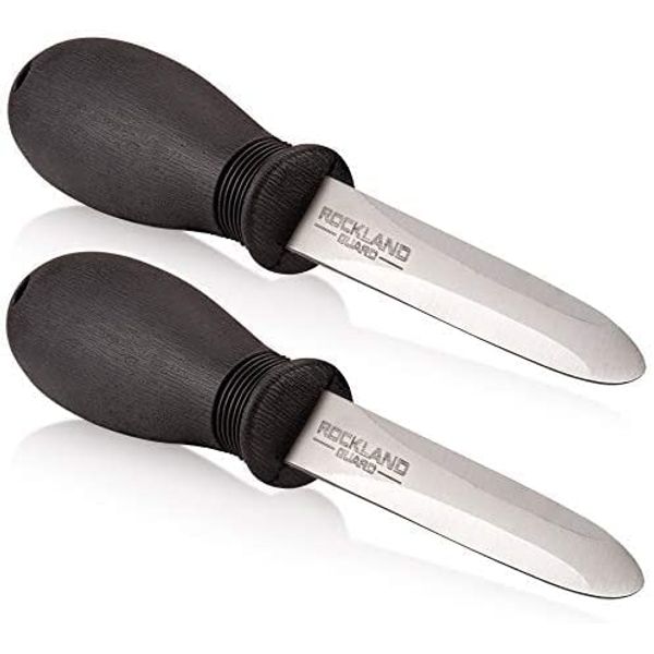 Rockland Guard Oyster Shucking Knife - Effortless Shucking with Non-Slip Easy-to-Grip Handle (2 Pack)