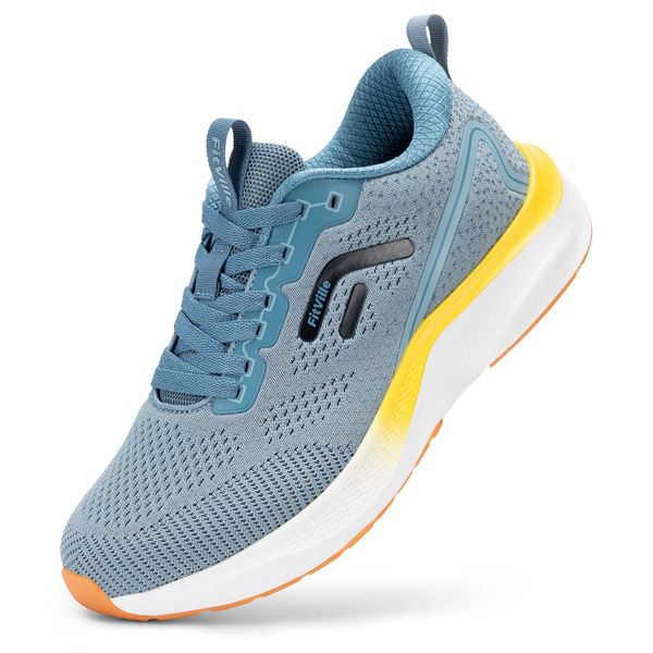 FitVille Laufschuhe Herren Extra Weite Sportschuhe Atmungsaktiv Turnschuhe Outdoor Joggingschuhe Freizeit Straßenlaufschuhe rutschfest Turnschuhe,Blau,45 EU,Weit