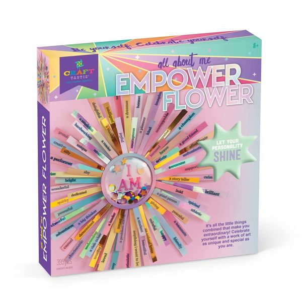 Craft-tastic – Empower Flower – DIY Arts & Crafts Kit – Creative & Fun Project to Encourage Self-Expression, Build Self-Esteem & Create Confidence in Kids, Tween & Teens