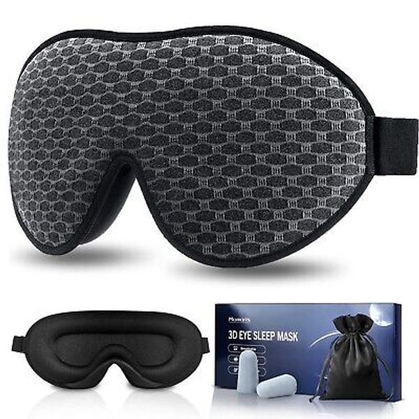 Sleep Mask, 3D Deep Contoured Eye Mask for Women Men, Blocking Lights Sleeping