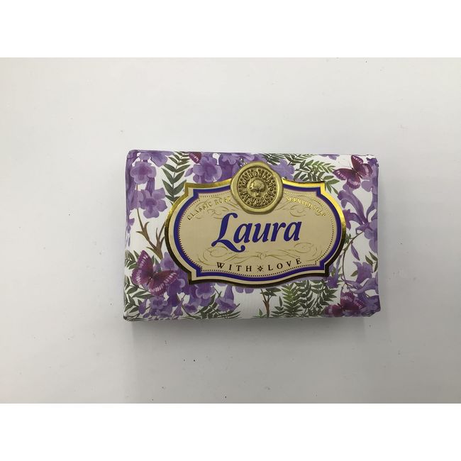 Laura - Gift Soap Bar For Her Birthday Rose Scent Mum Grandmother Cleanser Lather Present Girl