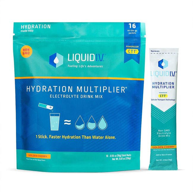 Liquid I.V. Hydration Multiplier - Golden Cherry - Hydration Powder Packets |