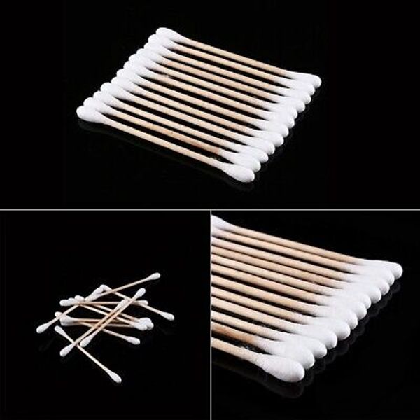 80PCs/Pack High Quality Cotton Swab Double Head Health Wood Makeup Brushes C DP3