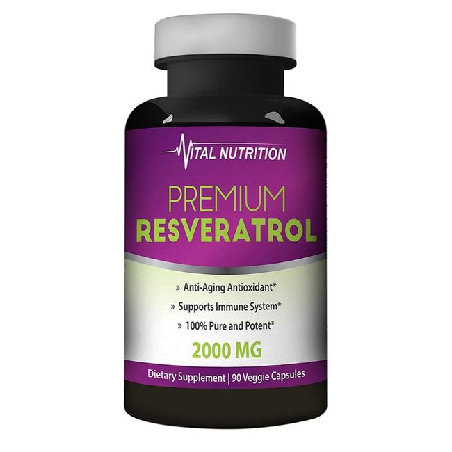 Vital Nutrition Resveratrol 2000mg Vital Nutrients Resveratrol 2000mg 90 Vegetarian Capsules