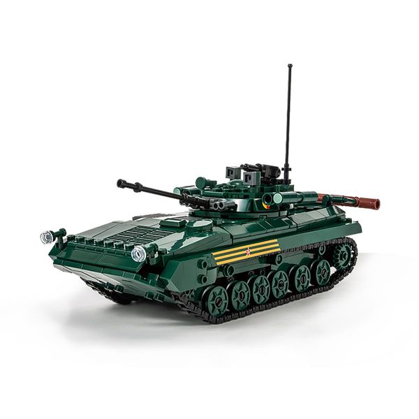 DAHONPA BMP-1 Infantry Fighting Vehicle Army Building Block(738 PCS),WW2 Military Historical Collection Model with 2 Soldier Figures,Toys Gifts for Kid and Adult.