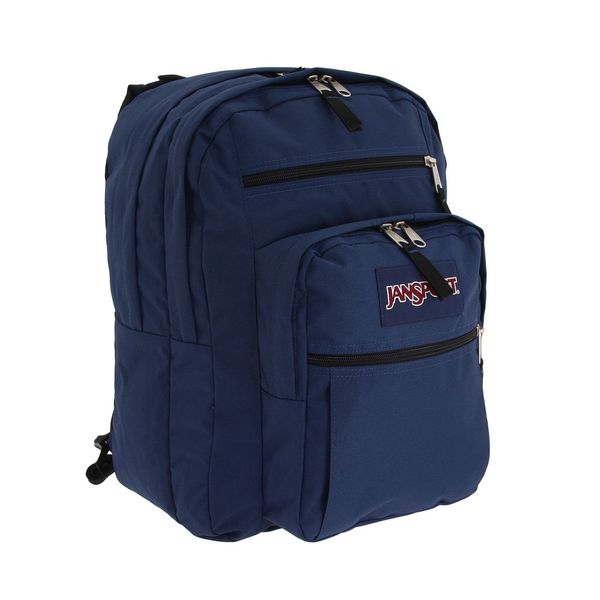 JanSport Big Laptop Backpack for College - Computer Bag with 2 Compartments, Ergonomic Shoulder Straps, 15” Laptop Sleeve, Haul Handle - Book Rucksack, Navy