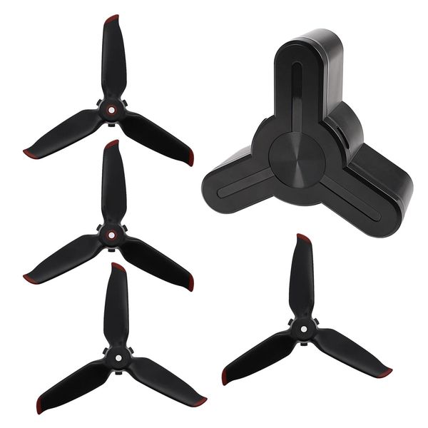 eMagTech 2 Pairs 5328S Propellers with Propeller Storage Case Compatible with DJI FPV Combo Drone Accessories 5328S Propellers Blades with Anti-fall Protection Box