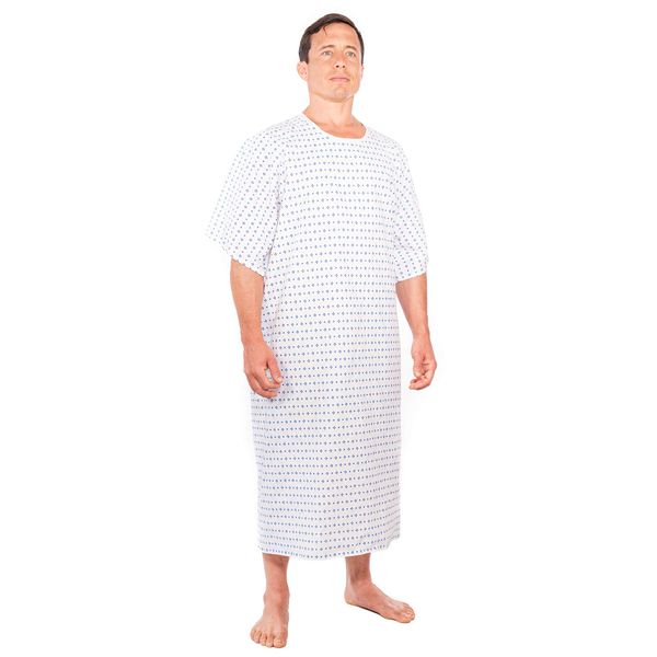 Nobles Blue Splendor Unisex Hospital Gowns - 3X - Pack of 2