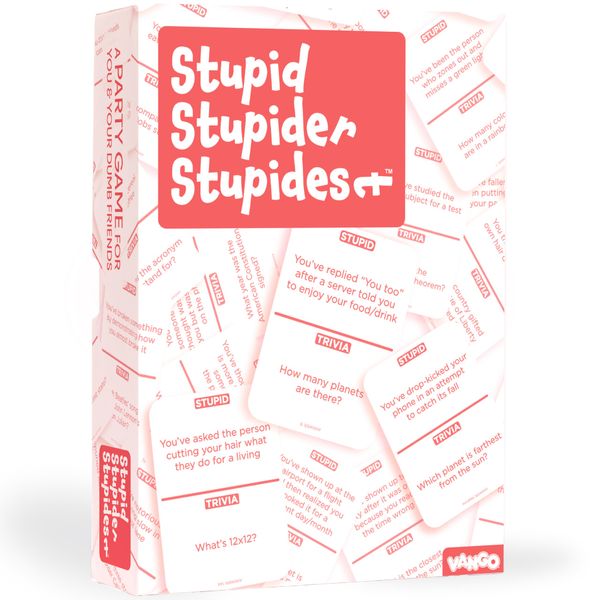 Vango Stupid, Stupider, Stupidest - A Party Game for You and Your Dumb Friends - Card Game - Ages 14 and Up - 2 to 6 Players