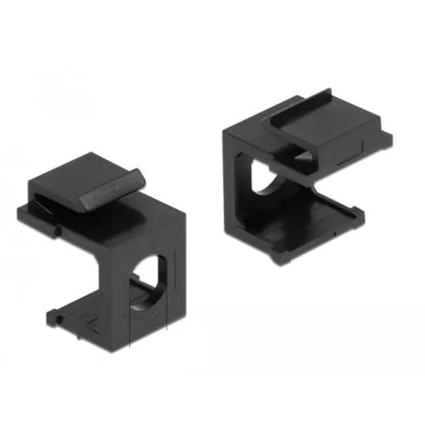 Delock Keystone Abdeckung schwarz mit 8,0 mm Durchführung 4 Stück