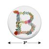 Letter B Floral Monogram Initial Kitchen Refrigerator Locker Button Magnet