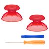 eXtremeRate Clear Red Replacement Thumbsticks for ps5 Controller, for ps5 Controller Analog Stick, Custom Joystick for ps4 All Model Controller