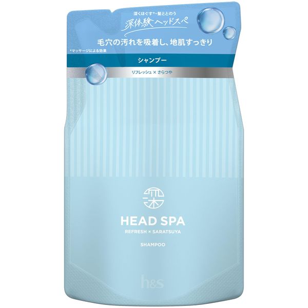 h&s Deep Experience Head Spa, Refresh x Smooth Shampoo, Refill, 12.3 oz (350 g)