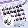 Qin Derdom False Eyelashes, Partial False Eyelashes, Natural False Eyelashes, Bunch, Thin Transparent, For Daily Makeup