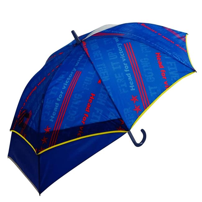 Fujitaya SL-2246 Long Umbrella Triple Star Navy Slide Design Umbrella Keeps Luggage Dry 21.7 inches (55 cm)