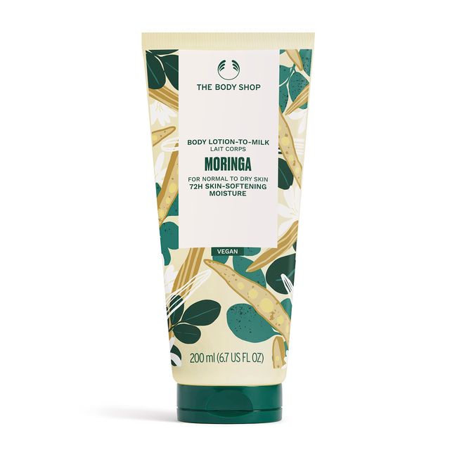 The Body Shop Moringa Body Lotion, für normale bis trockene Haut, vegan, 200 ml