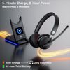 Wireless Headset with Mic for Work,Noise Cancelling, 10Min Fast Charge