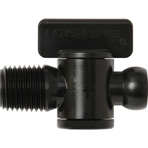 Loc-Line - 29452-BLK Coolant Hose Component, Black Acetal Copolymer, Valve, 1/4" Hose ID, 1/4" NPT Male, 100 PSI (Pack of 10)