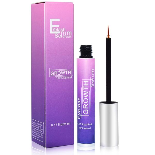 Eyelash Growth Serum, 5ML Lash Serum, Lash Growth Serum, Eyelash Enhancing Serum, Eyelash Serum for Growth & Thickness, Rapid Eye Lash Serum to Growth Longer, Fuller, Stronger, Natural Lashes