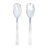 Party Essentials Hard Plastic 9-1/2" Two Piece Serving Utensil Set with Forks/Spoons, Clear, 2 Set-Count
