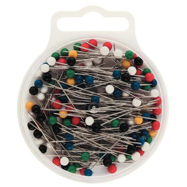 Prym Plastic-Headed Straight pins V2A Assorted col 0.65 x 34 mm, red