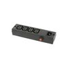 Mercury IEC Power Distribution Blocks | 4 Gang, BLACK