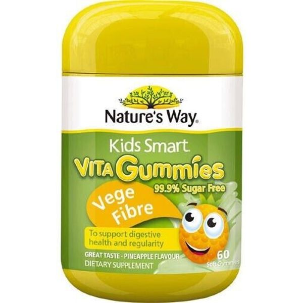 Nature's Way Kids Smart Vita Gummies Vege Fibre 60 - for Digestive Comfort