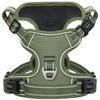 HEELE Dog Harness, No Pull, Release on Neck, Reflective, Adjustable, Padded, Green, XS