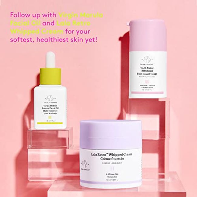 Drunk Elephant Full Sized Retro Renew Facial Duo- Skin Renewal Facial Duo  with T.L.C. Sukari Babyfacial (50 ml) and Lala Retro Whipped Cream Facial  Moisturizer (50 ml) : : Beauty