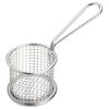 MasterClass Professional Mini Round Chip Serving Basket, 8.5 cm (3.25"), Silver