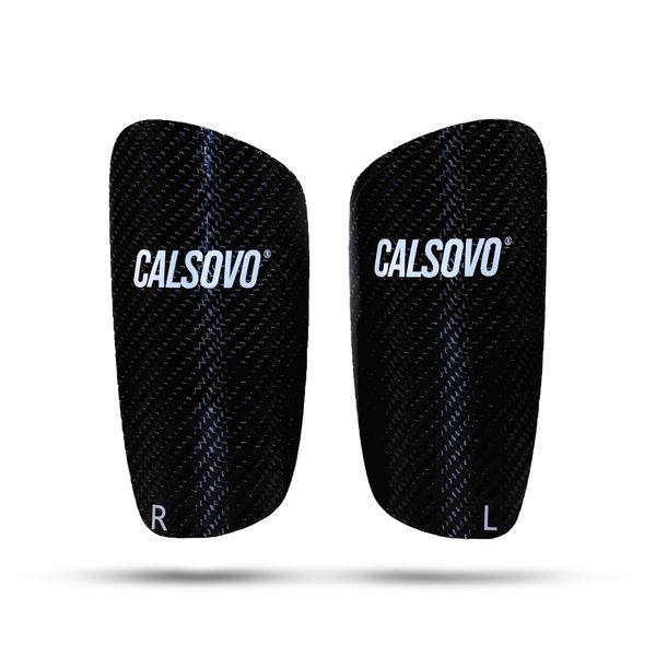 CALSOVO - Shin Guards - Carbon Fiber - Lightweight - Soccer (Medium)