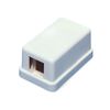 2in Keystone Jack Surface Mount Box 1 Hole - White