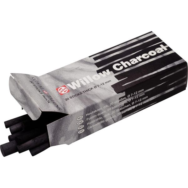 20 Sticks Thich 07-12mm Willow Charcoal