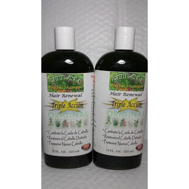 2 CITLALI SHAMPOO HAIR RENEWAL (PACK OF 2) 12 FL OZ EA TRIPLE ACTION ALL NATURAL