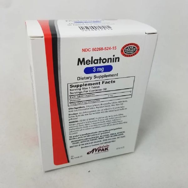 AVPak Melatonin Tablet 3mg 5X10 Count
