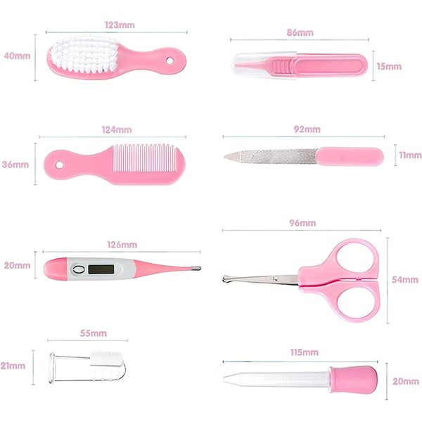 Baby Healthcare and Grooming Kit,Baby Essentials for Newborn,Portable Baby Safety Care Set for Boys Girls-Pink