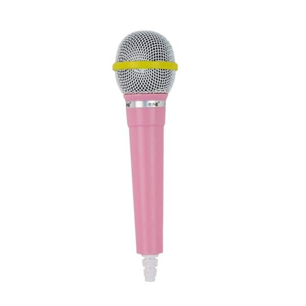 NUOBESTY Plastic Microphones Toy Pretend Play Plastic Mics for Karaoke Fun Birthday Party Favors Stage Costume Prop (Pink)