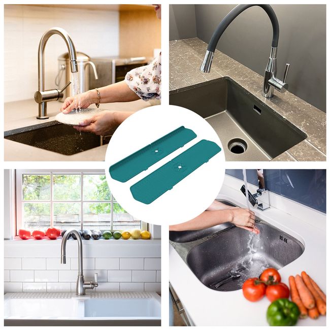 Sink Splash Guard Pad Faucet Water Catcher Drain Mat Kitchen