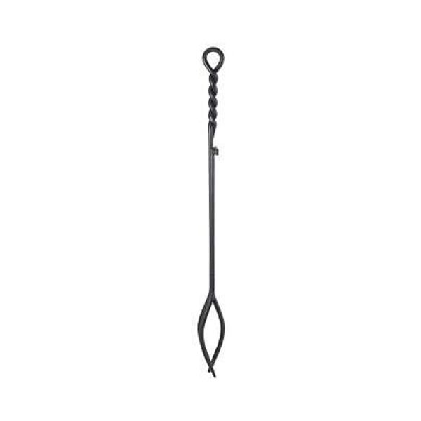 Rope Handle Single Tool Fireplace Tongs Standard 28in Black