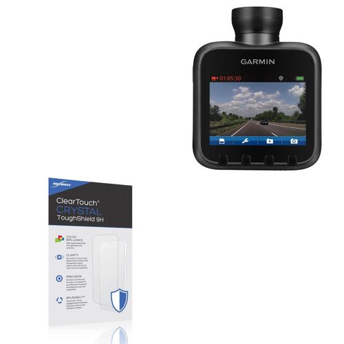 BoxWave Screen Protector Compatible with Garmin Dash Cam 10 - ClearTouch Crystal ToughShield 9H (2-Pack), Clear 9H Tough Flexible Film Screen Protector